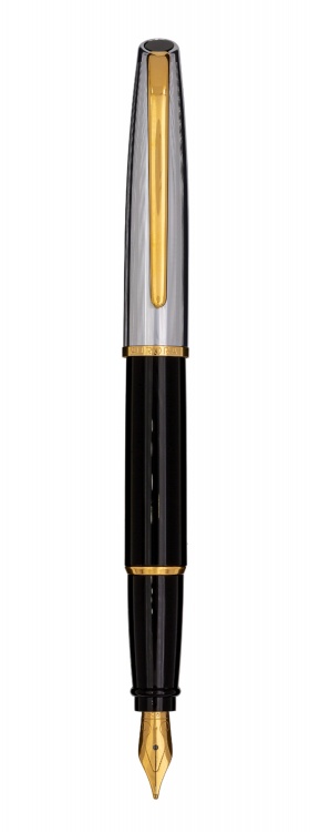 Перьевая ручка Aurora Style Metal black GT, перо - F, в подарочной коробке