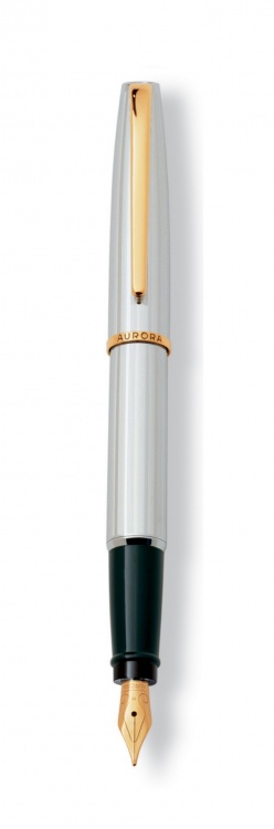 Перьевая ручка Aurora Style Metal Chromed GT, перо - F, в подарочной коробке