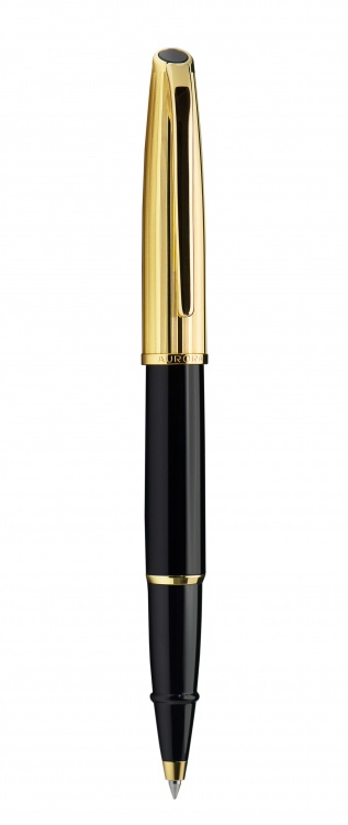 Ручка Роллер Aurora Style Metal Black resin GT, в подарочной коробке