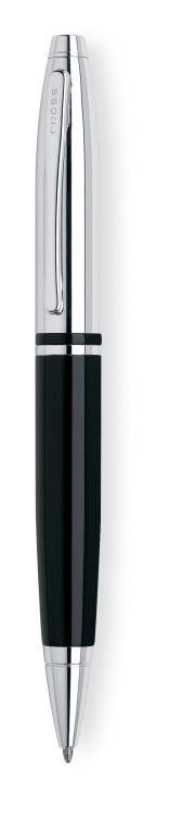 Шариковая ручка Cross Calais. Цвет - черный + серебристый.