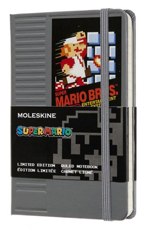 Блокнот Moleskine Limited Edition Super Mario Pocket 90x140мм 192стр. линейка серый Nes Cartridge
