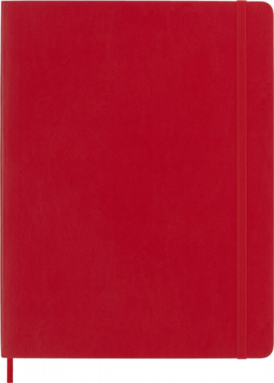 Блокнот Moleskine CLASSIC SOFT QP623F2 XLarge 190х250мм, нелинованный мягкая обложка красный,192стр.
