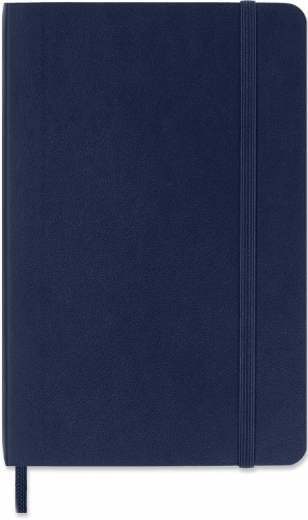 Блокнот Moleskine CLASSIC SOFT QP613B20 Pocket 90x140мм, нелинованный мягкая обложка синий сапфир, 192стр.
