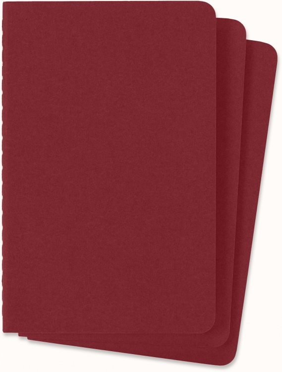 Блокнот Moleskine CAHIER JOURNAL CH111 Pocket 90x140мм обложка картон 64стр. линейка клюквенный (3шт)