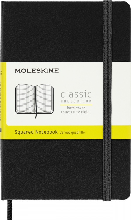 Блокнот Moleskine CLASSIC MM712 Pocket 90x140мм 192стр. клетка твердая обложка черный