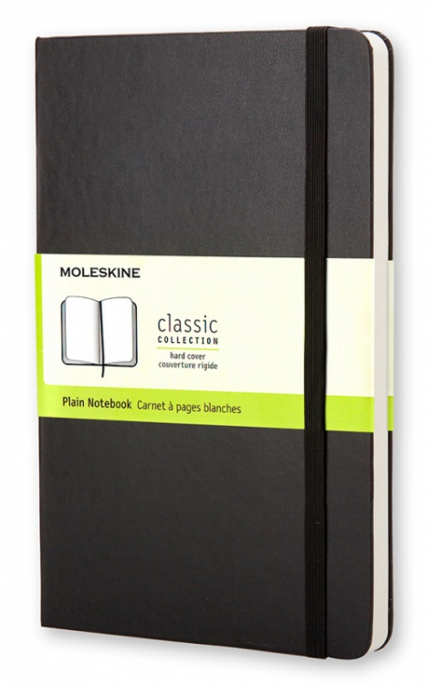 Блокнот Moleskine CLASSIC QP062 Large 130х210мм 240стр. нелинованный твердая обложка черный