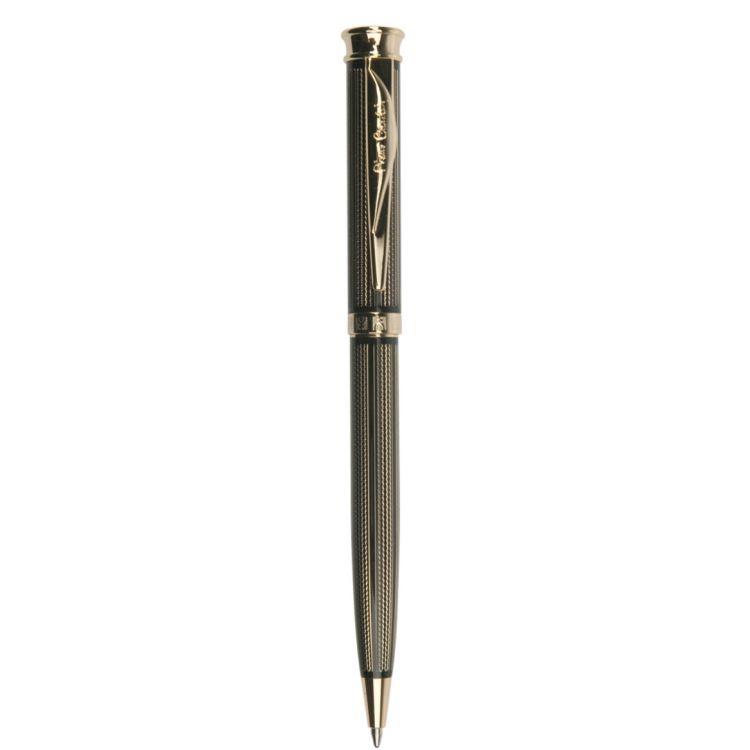 Ручка шариковая Pierre Cardin TRESOR. Цвет - черный и золотистый. Упаковка В.