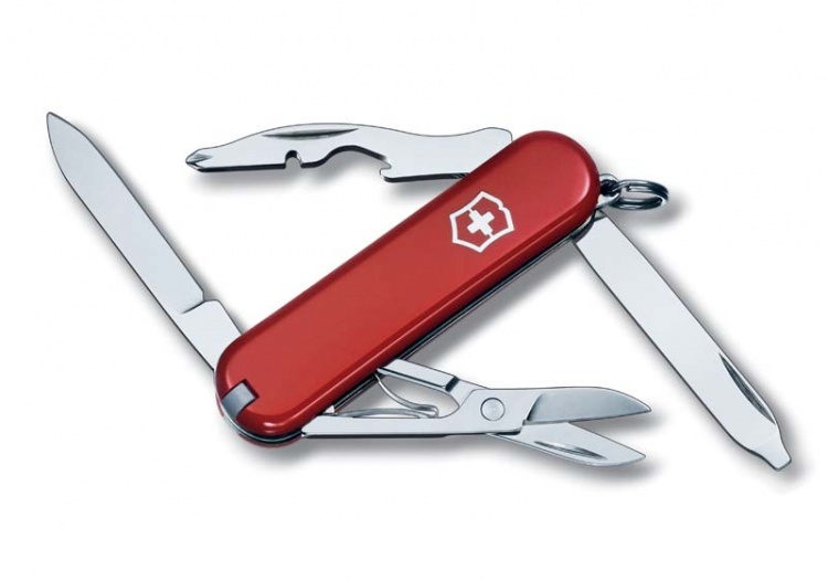 Нож-брелок VICTORINOX Rambler, 58 мм, 10 функций, красный 0.6363 .