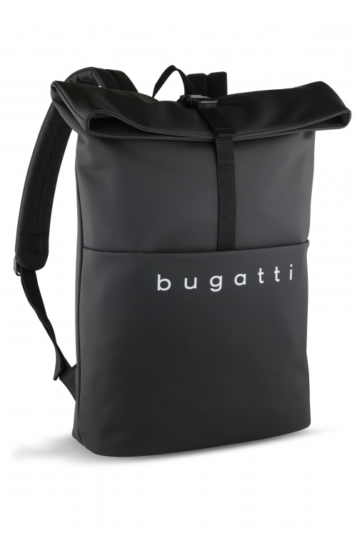 Рюкзак BUGATTI Rina, чёрный, переработанный полиуретан, 40х13х47 см, 15 л