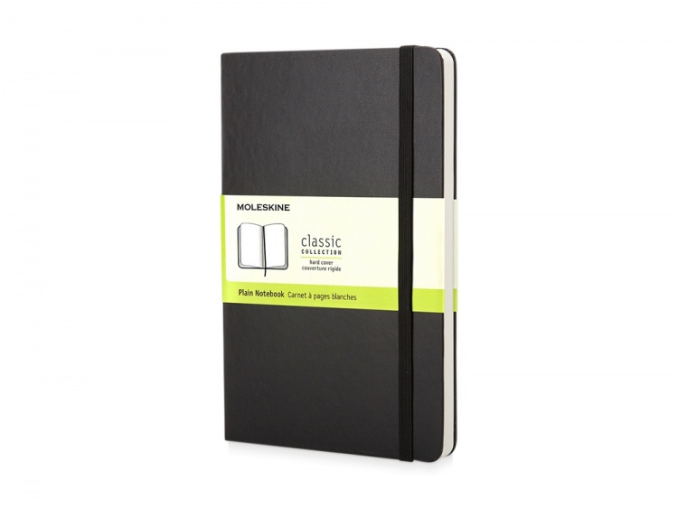 Записная книжка Moleskine Classic (нелинованный) в твердой обложке, Pocket (9x14см), черный
