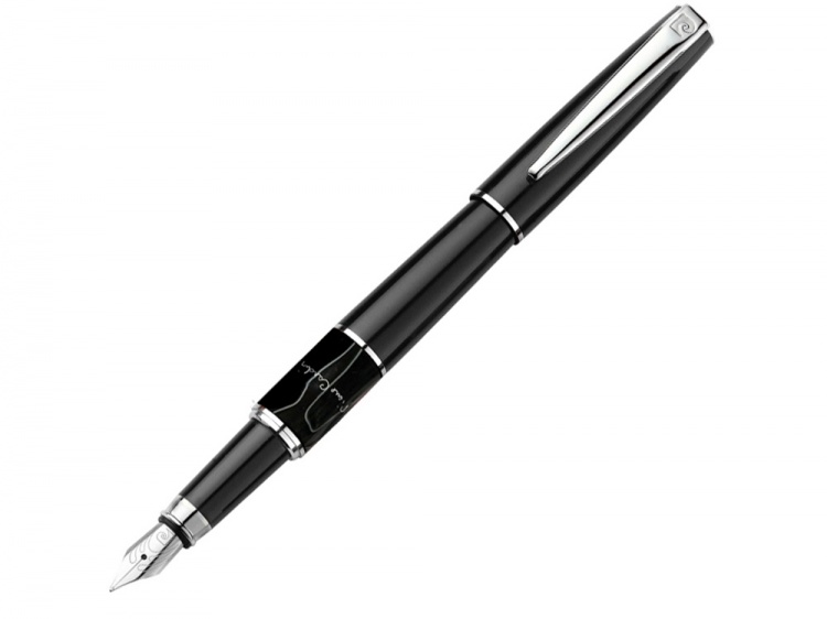 Ручка перьевая Pierre Cardin LIBRA с колпачком, черный/серебро