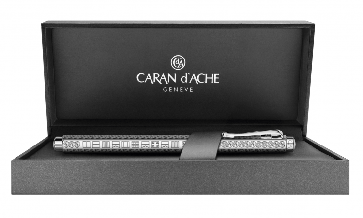 Ручка перьевая Carandache Ecridor YACHT CLUB  (F) латунь палладиевое покрытие перо сталь