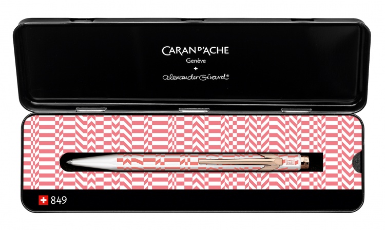 Шариковая ручка Carandache Office 849 Alexander Girard Pink Check Stripes