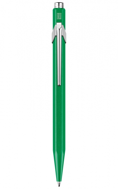Ручка шариковая Carandache Office Popline Metal-X  Green Metallic M синие чернила подар.кор