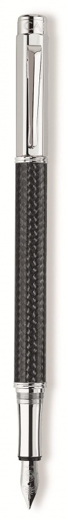 Ручка перьевая Carandache Varius Carbon 3000 SP  F золото 18K с родиевым покрытием подар.к
