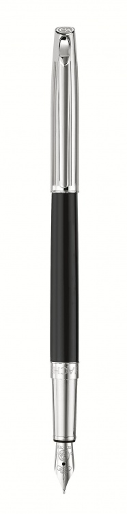 Ручка перьевая Carandache Madison Bicolor Black SP  (F) латунь посеребрение с родиевым нап