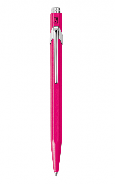 Ручка шариковая Carandache Office Popline  Pink Fluo M синие чернила подар.кор.