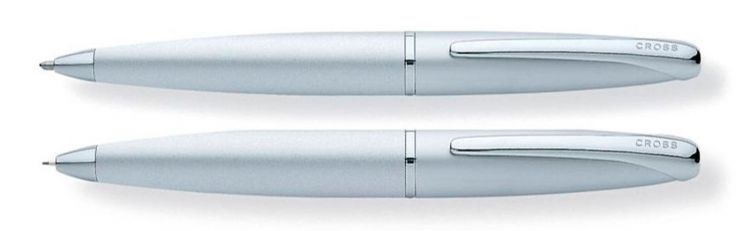 Набор Cross ATX: шариковая ручка и механический карандаш 0.7мм. Цвет - матовый хромовый