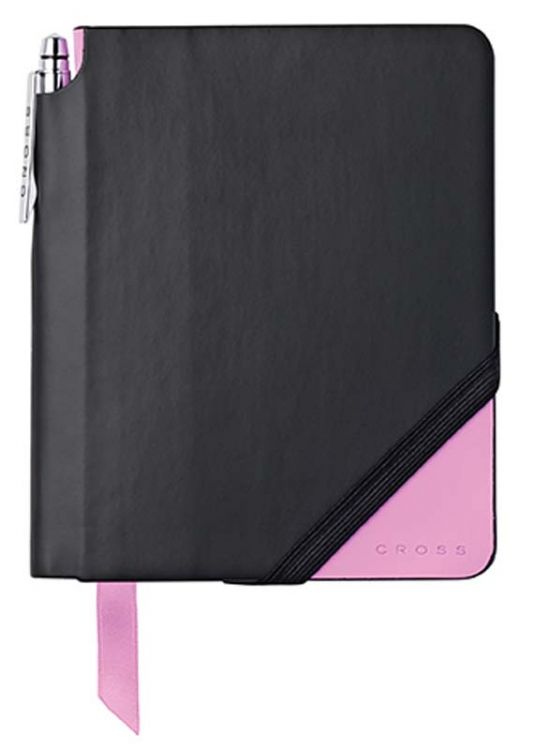 Записная книжка Cross Jot Zone, A6,  160 страниц в линейку, ручка в комплекте. Цвет - черно-розов