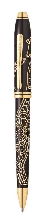 Шариковая ручка Cross Townsend Year of the Dog, цвет - черный, золотистый