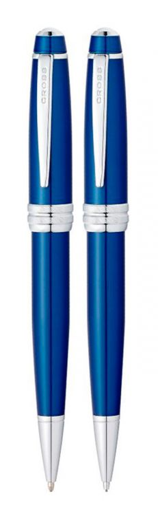 Набор Cross Bailey: шариковая ручка и механический карандаш 0.7мм. Цвет - синий.