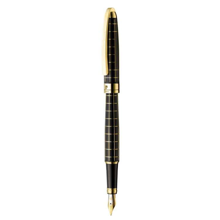 Ручка перьевая Pierre Cardin PROGRESS, цвет - черный и золотистый. Упаковка B.
