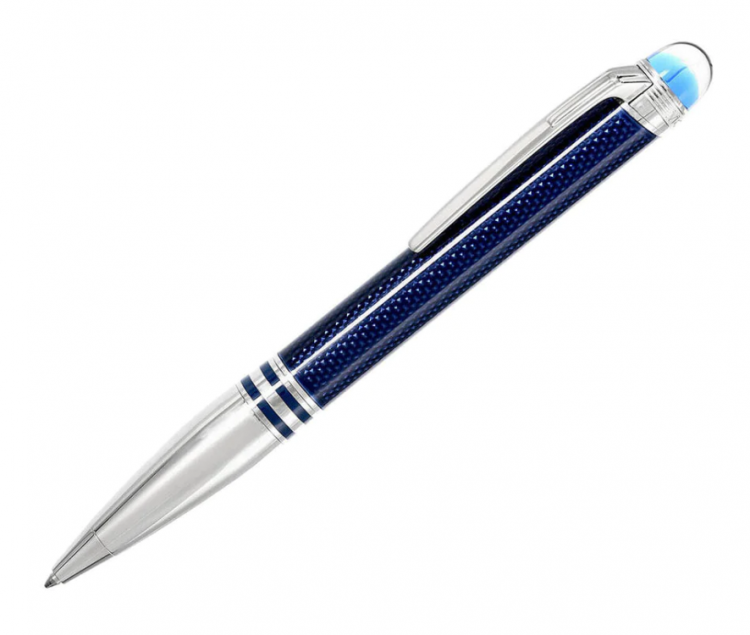 Ручка шариковая Montblanc StarWalker Blue Planet Metal Dou&eacute; Ballpoint Pen