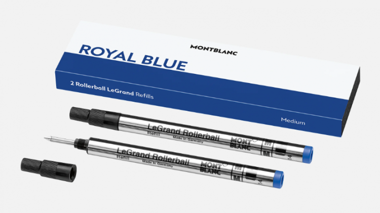 Стержень для ручки-роллера Montblanc 2 шт. LeGrand Refills Medium, Royal Blue