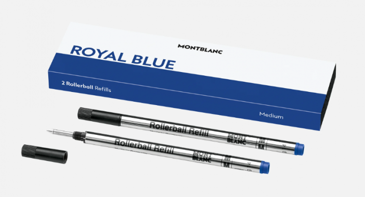 Стержень для ручки-роллера Montblanc 2 шт. Refills Medium, Royal Blue