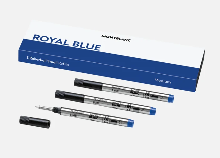 Стержень для ручки-роллера Montblanc 3 шт. Small Refills Medium, Royal Blue