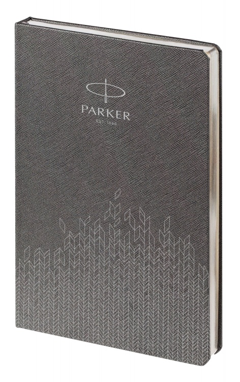 Ежедневник недатированный, серый c нанесением Logo Parker