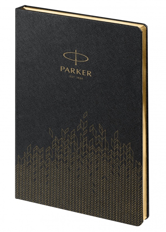 Ежедневник, недатированный, черный c нанесением Logo Parker