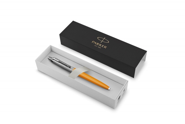 Подарочный набор: Шариковая ручка Parker Jotter, цвет MARIGOLD и Ежедневник недатированный белый