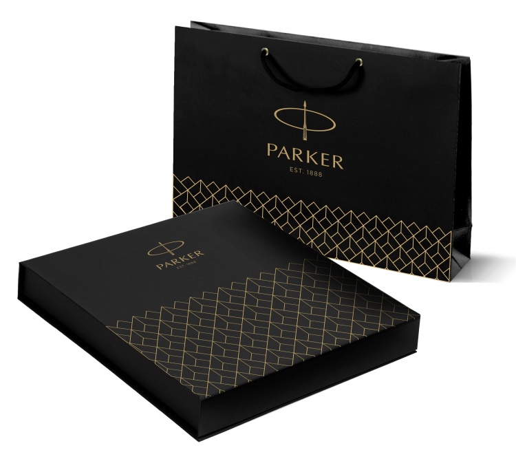 Подарочный набор: Шариковая ручка Parker IM Premium K318 Pearl GT и Ежедневник недатированный белый