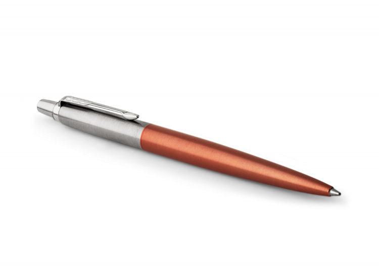 Подарочный набор: Шариковая ручка Parker Jotter Essential, Chelsea Orange CT и Ежедневник недатированный, коричневый