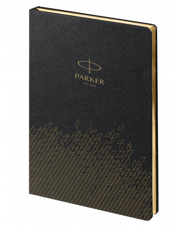 Ежедневник недатированный, черный c нанесением Logo Parker