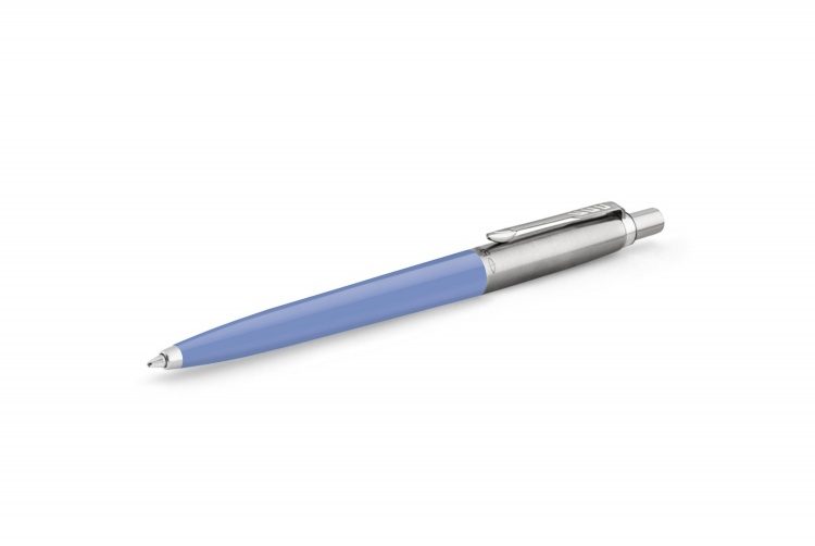 Подарочный набор: Шариковая ручка Parker Jotter, цвет Storm Blue и Ежедневник недатированный серебристый
