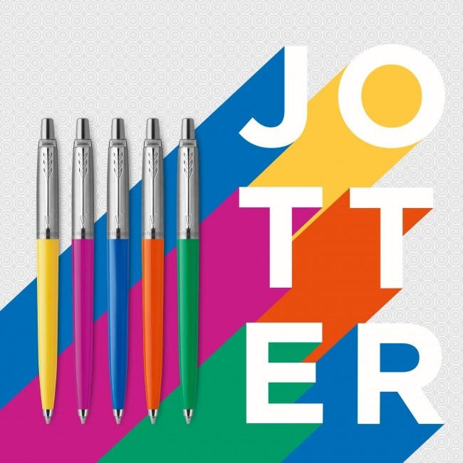 Подарочный набор: Шариковая ручка Parker Jotter цвет MARIGOLD и блокнот оранжевого цвета