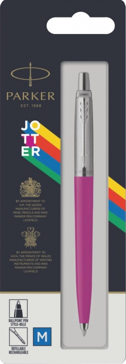 Подарочный набор: Шариковая ручка Parker Jotter ORIGINALS MAGENTA УПАКОВКА БЛИСТЕР и Ежедневник недатированный розовый