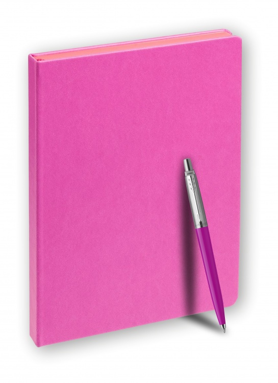 Подарочный набор: Шариковая ручка Parker Jotter ORIGINALS MAGENTA УПАКОВКА БЛИСТЕР и Ежедневник недатированный розовый