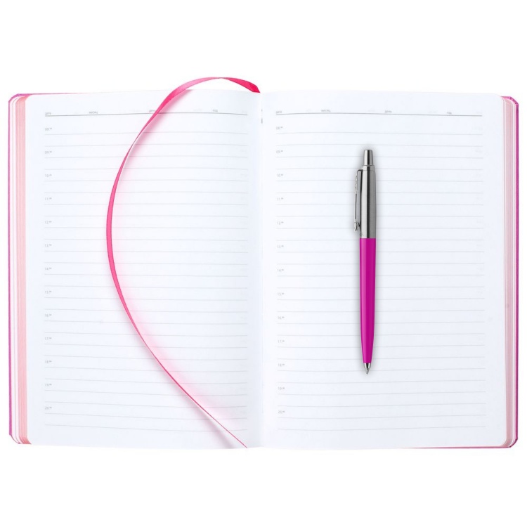 Подарочный набор: Шариковая ручка Parker Jotter ORIGINALS MAGENTA УПАКОВКА БЛИСТЕР и Ежедневник недатированный розовый