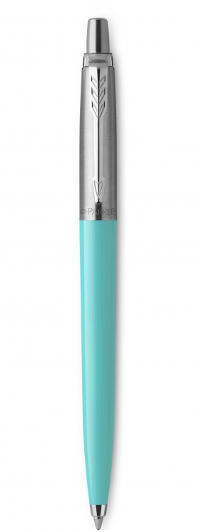 Подарочный набор: Шариковая ручка Parker Jotter K60, цвет мятный (Tiffani), цвет чернил синий, в подарочной коробке и Блокнот