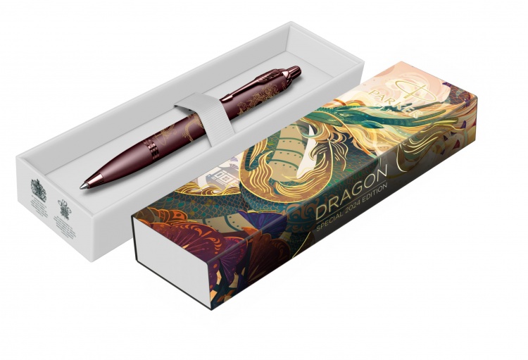 Шариковая ручка Parker IM Monochrome Brown Dragon Special Edition, стержень:M, цвет чернил: blue, в подарочной упаковке.