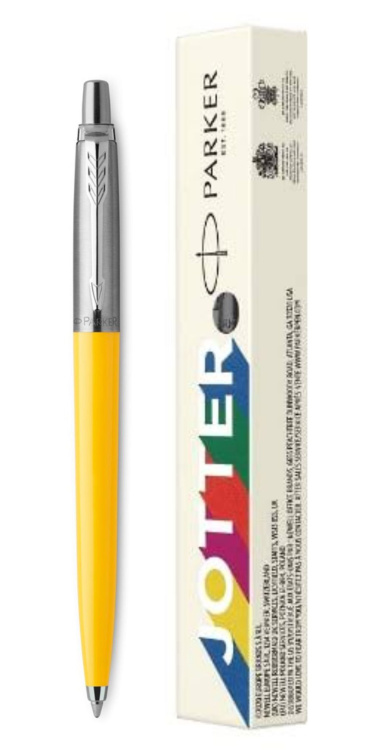Ручка шариковая Parker "Jotter Originals Dark Yellow" синяя, 0,8мм, кноп., плас.корп., эко-упаковка