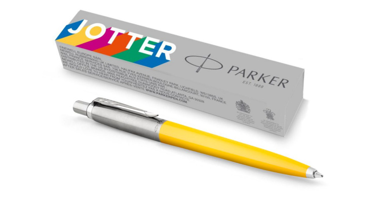 Ручка шариковая Parker "Jotter Originals Dark Yellow" синяя, 0,8мм, кноп., плас.корп., эко-упаковка