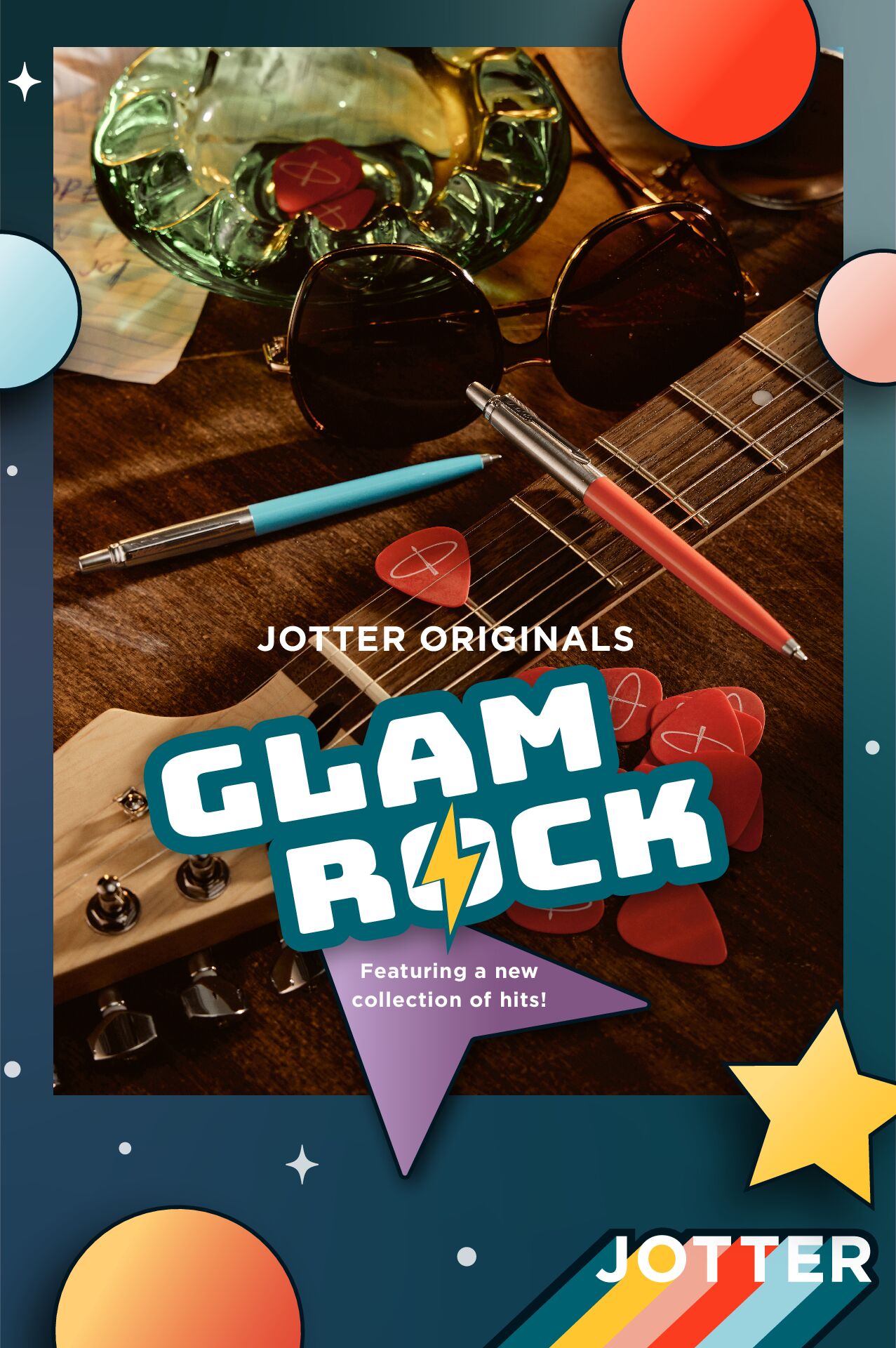 Набор из 2х ручек шариковых Parker "Jotter Originals Duo Pop Art" цвет: Lime/Sky Blue CT, чернила син, в блистере 2шт.