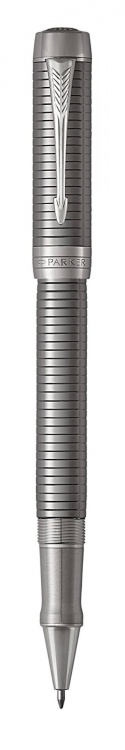 Ручка-роллер Parker Duofold Prestige Centennial, Ruthenium Chiselled CT