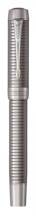 Ручка-роллер Parker Duofold Prestige Centennial, Ruthenium Chiselled CT