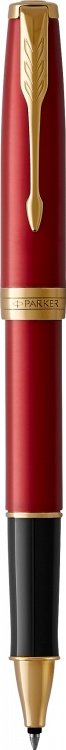 Ручка-роллер Parker Sonnet Red Intense GT, стержень: F, цвет чернил: black, в подарочной упаковке