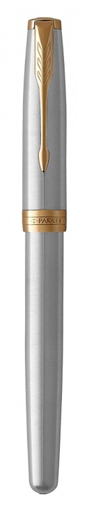 Перьевая ручка Parker Sonnet , Stainless Steel GT, перо: F, цвет чернил: black, в подарочной упаковке
